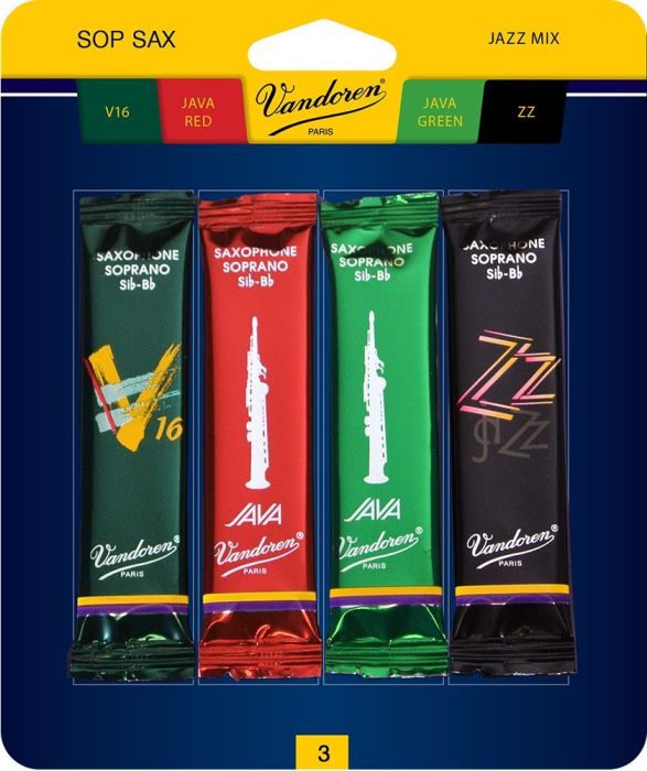 Vandoren Soprano Saxophone Jazz Variety Mix Card Reeds